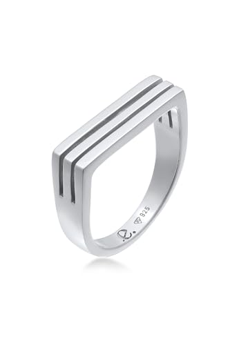 Bague sceau rectangle Elli en argent sterling pour sublimer vos looks quotidiens
