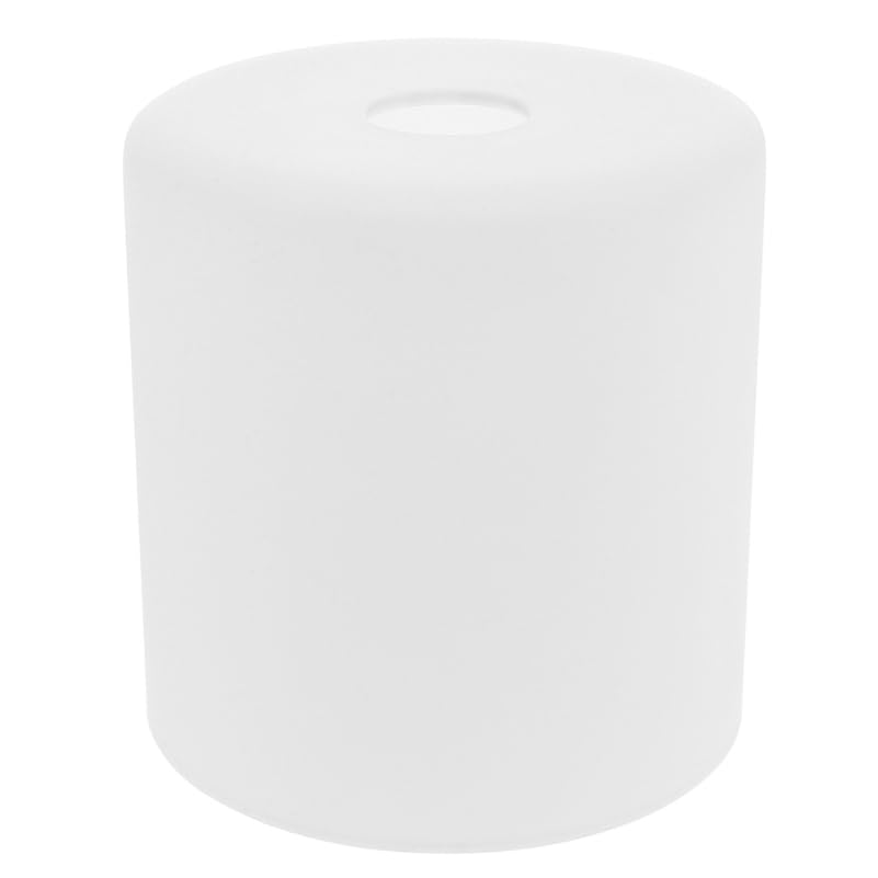 SHINEOFI Glass Lampshade Replacement Cylinder Lamp Shade White Glass Pendant Light Shade Ceiling Light Fixture Cover for Home Decor, 4. 72x4. 72 Inches