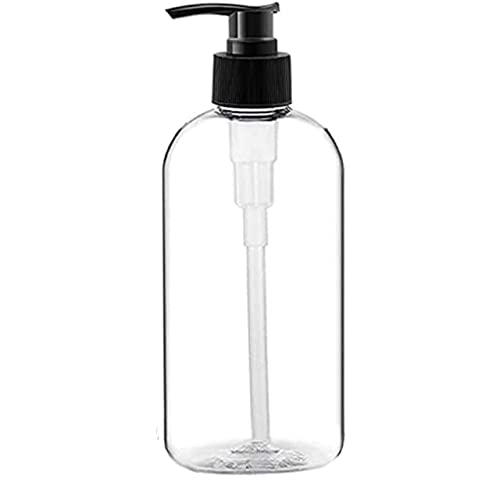 Image of KWEL 300ml Empty Pump Dispenser Bottles for Lotion, Liquid Soap & Sanitizer, Refillable Multipurpose Plastic Bottles Pack of 4 (Black)