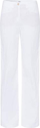 Preisvergleich Produktbild BRAX Damen Style Farina Leinenhose mit legerer Silhouette Hose, Weiß, 42
