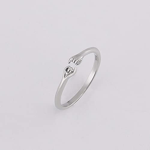 OIDIMS Cute Pinky Swear Thin Tail Rings for Women Hand Gestures Finger Ring Expandable Stacking Dainty Fashion Daughter Adjustable Open Size Promise Minimalist Birthday Best Friends Bff Gifts4