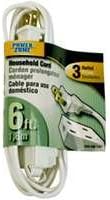 Cord Ext Indr 16/2sptx6ft Wht