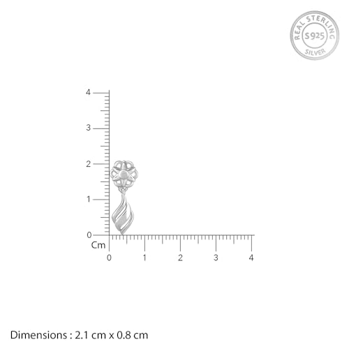 Image of GIVA 925 Silver Floral Twist Earrings| Drops to Gift Women & Girls | With Certificate of Authenticity and 925 Stamp | 6 Months Warranty*