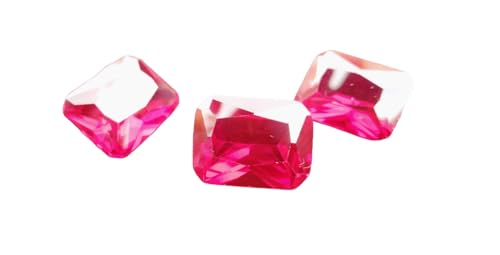 Rubis Rose Cubic Zirconia octogone, donnez de l'amour à vos créations de bijoux