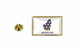 Akachafactory pins pin Badge pin's Drapeau Pays Carte ardeche departement...