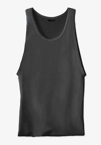 KingSize Men's Big & Tall Ribbed Cotton Tank Undershirt 3-Pack2