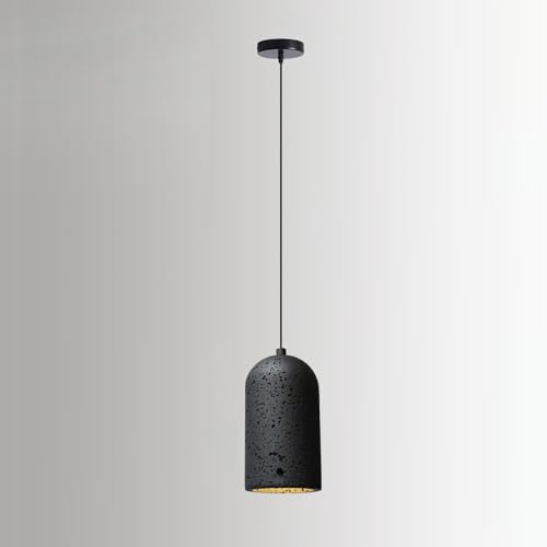 Lustre travertin noir et lampe suspendue en pierre haut de gamme