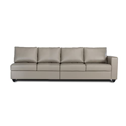 Image of Wakefit Sofa Set | 3 Year Warranty | Sofa 3 Seater, 3 Seater Sofa for Living Room, Wooden Sofa Set, 4 Seater + Left Aligned, Sofa for Living Room - Napper(Jindal : Cappuccino)
