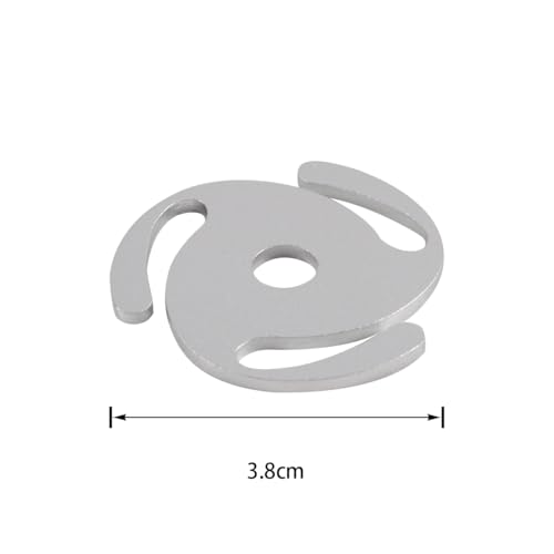 ACOLY 45 U/min Plattenadapter 45 Plattenspieler Aluminium Vinyl Schallplattenspindel Umbaueinsatz 7 Zoll großer Lochadapter Silber