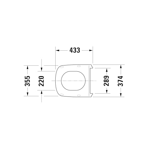 Duravit WC-Sitz DuraStyle, Toilettendeckel mit Absenkautomatik, Klodeckel aus Duroplast, mit Edelstahl Scharnieren, Weiß