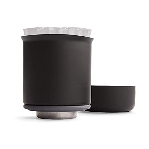 Fellow Stagg Pour-Over Dripper & Double Wall Glass Carafe Kit 20 oz [XF], Stainless Steel Vacuum Insulated, Non-Clogging, Fast Drip, Includes 20 Coffee Filter Papers