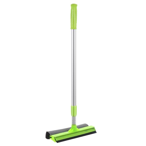 HOODANCOS Limpiaparabrisas Retráctil de Aluminio Verde Herramienta Limpiacristales para Ventanas y Parabrisas Mango Largo Extensible Enjugador de Goma para Limpieza Hogar