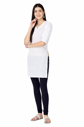 Image of Robinbosky Cotton Churidhar Leggings for Women - Stylish, Stretchable & Flattering Fit for All-Day Comfort