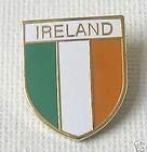 IRELAND SHIELD SHAPE TRI COLOURS ENAMEL LAPEL PIN BADGE