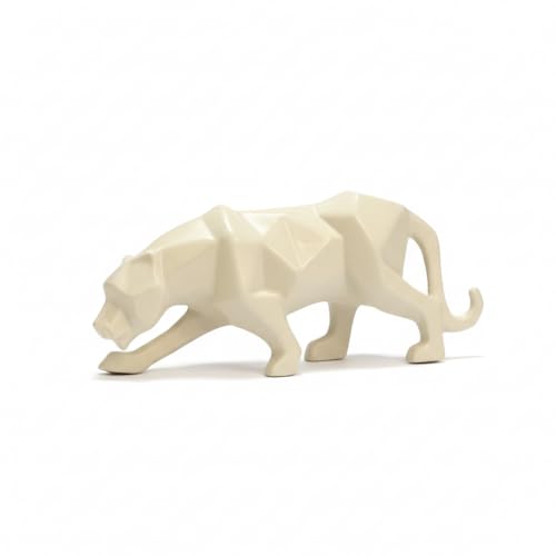 Image of Home Decor Ceramic Figurines Showpiece Decorative Figurines, Gifting Idol Abstract Statue Matte Finish (Panther White)