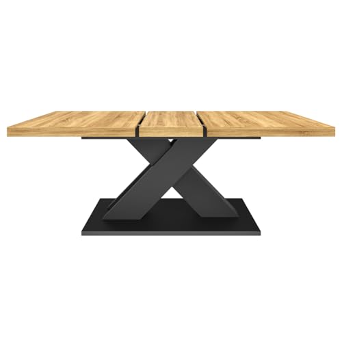 Table à manger extensible Alicia noir 6-10p IDMarket