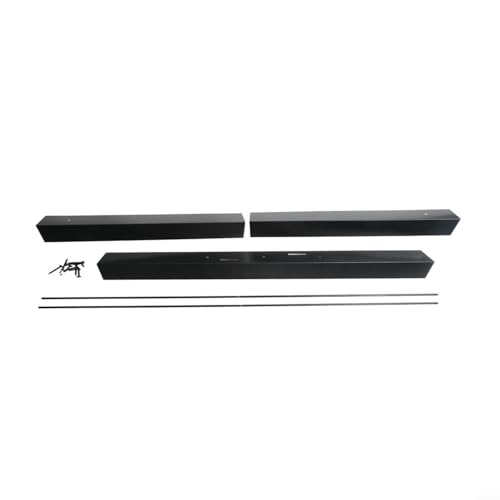 Lawnoval Kit de barra de cortina de chimenea, barra de cortina ajustable y kit de cenefa de construcción resistente, artículos para el hogar de metal