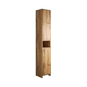 Freistehend Badezimmer Nemo Schrank hoch Schrank 167cm Eiche Badmöbel Badschrank
