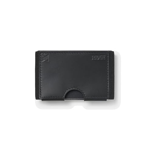 Ridge Biflex Wallet for Men - Slim Minimalist Compact Wallet with RFID Protected Lining, Leather Front Pocket Wallets for Men (MKBHD)