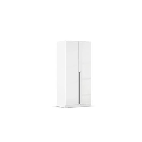 Rauch Möbel Alba, Kleiderschrank, Garderobenschrank 2-türig, mit 1 Kleiderstange und 1 Einlegeboden, Farbe Hochglanz Weiß/Weiß, Griffstange Grau metallic, Schwarz, 91x197x54cm Rauch Möbel Alba, Kleiderschrank, Garderobenschrank 2-türig, mit 1 Kleiderstange und 1 Einlegeboden, Farbe Hochglanz Weiß/Weiß, Griffstange Grau metallic, Schwarz, 91x197x54cm