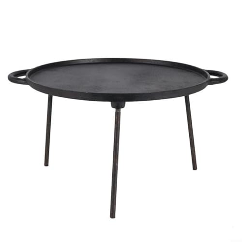 Fauhapyway Parrilla de hierro fundido con estantes esquineros, plancha portátil para cocinar en interiores y exteriores, barbacoa, camping, estufa, panqueques, filetes, verduras