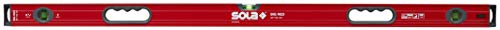 Image of SOLA LSB48 Big Red Aluminum Box Beam Level with 3 60% Magnified Vials, 48-Inch, Non-magnetic