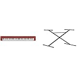 61 textured, touch sensitive keys 61 contrasting tones (including synths, classic electric pianos and more) Sturdy x-style keyboard stand Firmly supports keyboard