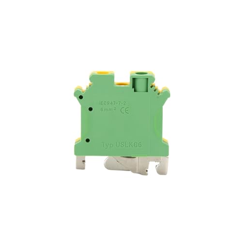 Bloque de terminales de riel DIN conector eléctrico USLKG6N de tornillo para toma de tierra 6mm