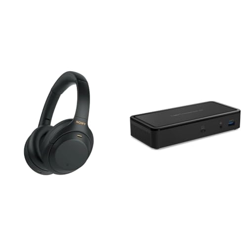 Sony WH-1000XM4 kabellose Bluetooth Noise Cancelling Kopfhörer, Ports für 2 Monitore mit 4K bei 60 Hz, Datenraten von 40 Gbit/s, Upstream-Laden mit 60 W