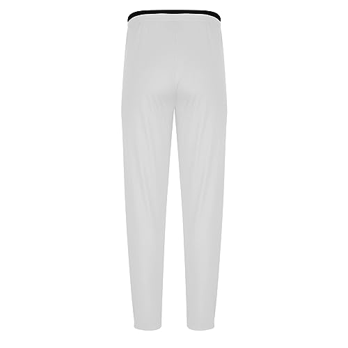 Men's Casual Sweatpants Elastic Waist Wide Leg Workout Running Athletic Joggers Pants Solid Pants with Pockets3