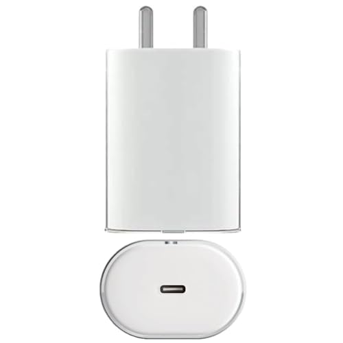 Image of 45W Super Fast Charger Adapter Campatible for 1 /Nothing 2A /2a Plus /2 /Buds, CMF 33w Power Charger Adapter for Mobile, 45 W Type C Charging Adaptor, White