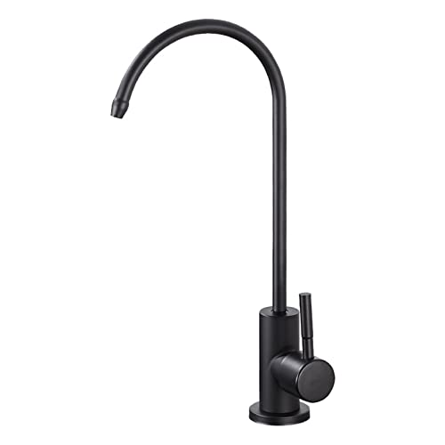 Purificateur d'eau de cuisine noir en acier inoxydable 304 pour évier à poignée unique