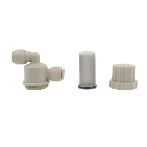 Image of NeoFit - Acetal Gray Push-in Filter Strainer with 200 Mesh (60 Micron) Stainless Steel Screen, 3 /8 inch x 3 /8 inch Push-to-Connect Inlet /Outlet for Water, Air, and Beverage Applications (Pack of 2)