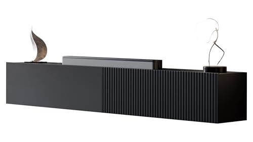 Mirjan24 TV Lowboard Cholon 200, Griffloses Öffnungssystem, 2 Klappe/Tür,...