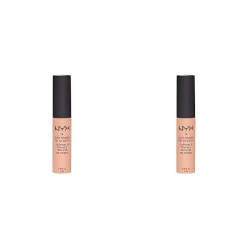 NYX Professional Makeup Rouge à Lèvres Soft Matte Lip Cream, Fini Mat Crémeux, Couleur Ultra-Pigmentée, Tenue Longue Durée, Teinte : Cairo (16) (Lot de 2)