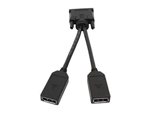 Startech.com 8In Lfh 59 Male To Dual Female Displayport Dms 59 Cable - Dms-59/Displayport For Audio/Video Device, Monitor, Graphics Card - 834; - 1 Pack - 1 X Dms-59 Male Video - 2 X Displayport Female Digital Audio/Video - Nickel Plated - Shielding - Black - Dmsdpdp1 #TOP2