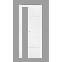 Arteblock,Atenas,puerta,4 fresados,lacada blanca,725mm,corredera