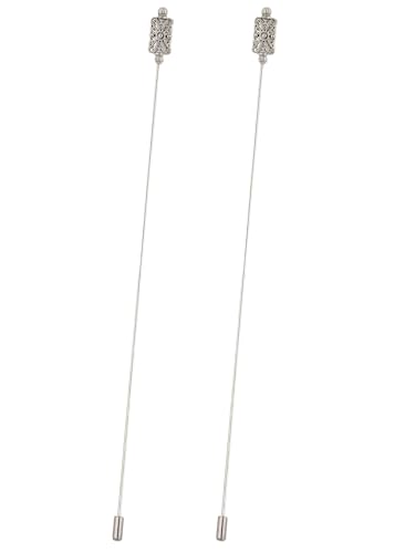 Image of Alilang Antique Vintage Hat Pin Classic Long Handle Geometric Hatpin Stick Lapel Pins for Women, Men, Pack of 2 /3