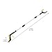 JEWEDECO Foldable 3-Section Garbage Pickup Clip with Long Handle, Yellow Trash Grabber Tool for Outdoor Sanitation and Waste Collection, Heavy-Duty Litter Reacher for Home and Industrial