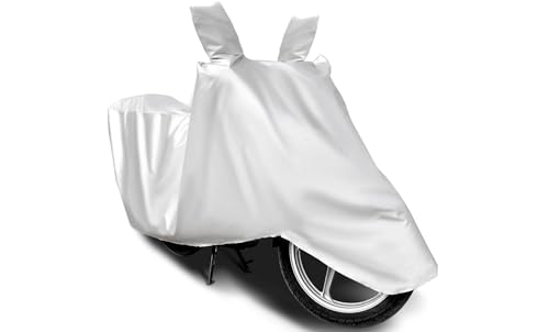 Image of AutoCart Bike Scooty Motorcycle Cover for Premium Bike (Silver Color) Also Suitable for All 125 CC Bikes and Scooty and Upto 150cc Pack of 1 | Design for Suzuki GIXXER
