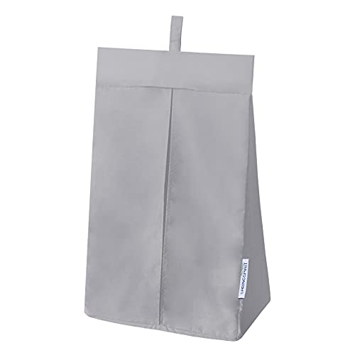 Diaper Stacker Diaper Caddy Organizer Dustproof & Easy Access Diaper Storage Bag Hanging Beside, Changing Pad Table, Pack N Play for Nursery, Light Grey Diaper Holder Wall Hanger