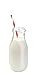 KOVOT 11-Oz Glass Milk Bottle Set of 12 - Includes Reusable Lids and Straws