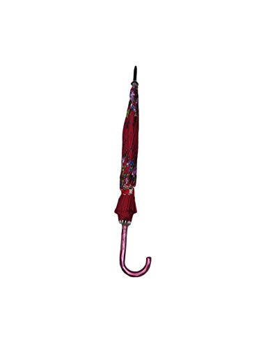 Image of BookMyCostume Artistic Full Size Umbrella Floral Red Parasol Kids & Adults Costume Accessories
