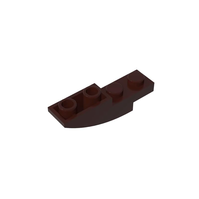XYEIUGO 13547 Arched Brick Slope Curved 4x1 Inverted, Dark Brown, 50 PCS — image 1