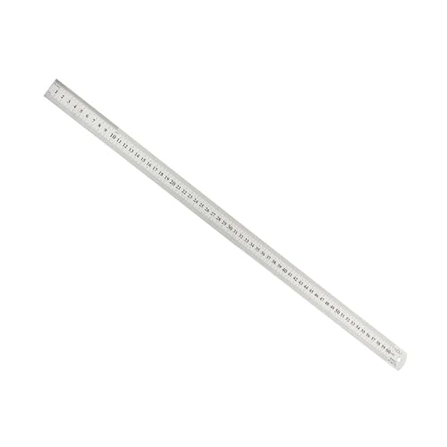Règle métallique 24 pouces et 600mm en acier inoxydable avec trou de suspendu intégré