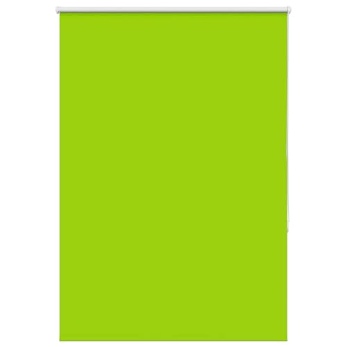 Cortina de ducha enrollable para ventana, estor opaco para interior, color verde, 90 x 175 cm, ancho de la tela de poliéster 85,7 cm, para ventanas, protección visual y protección solar