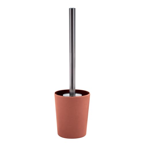 Spirella Takeo Terracotta - Escobilla para Inodoro con Soporte de Fibra de bambú