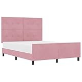 Mengtu Boxspringbett Modern Samt Rosa 140x190 cm - Elegantes Design & Stabilität Model3344944
