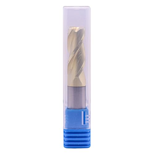 Image of 1 /2 inch 3 Flute Solid Carbide 0.06 inch Corner Radius End Mill, ZrN Coated | 37 Helix, 1 /2 inch Cutting Dia, 1 /2 inch Shank Dia, 1-1 /4 inch LOC, 3 inch OAL, for Milling Aluminum and Copper