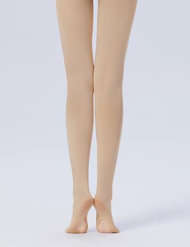 Ballet Tights for Girls 2-15 Years,60D Convertible/Footless Tights for Dance, Gymnastics,School3